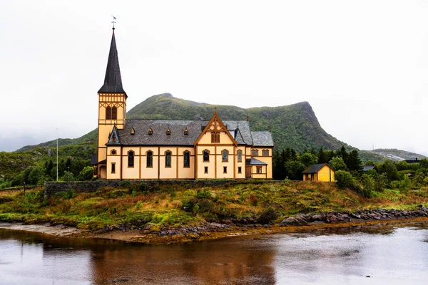 Vgan Church Called Lofoten Cathedral Village Norway — Stock Photo, Image
