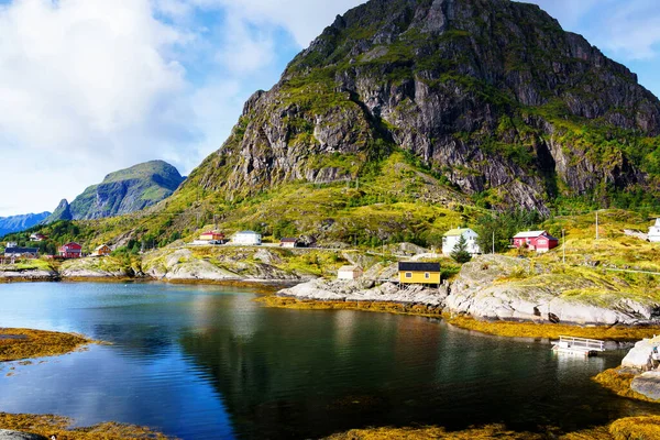 Villages Tind Reine Lofoten Archipelago Nordland Norway Lofoten Popular Tourist — Stock Photo, Image