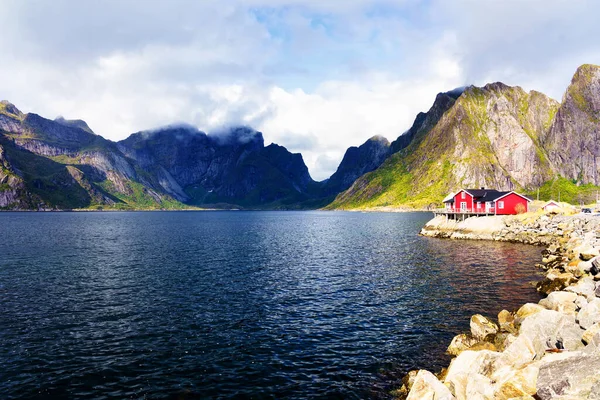 Famosa Attrazione Turistica Villaggio Pescatori Hamnoy Sulle Isole Lofoten Norvegia — Foto Stock