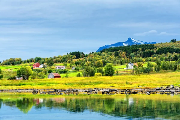 Une Vue Typique Sur Baie Lofoten Scène Sur Une Belle — Photo