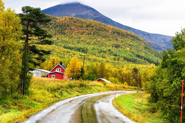 Kabin Kayu Norwegia Lembah Tamok Tamokdalen Gubuk Gubuk Ini Terutama — Stok Foto