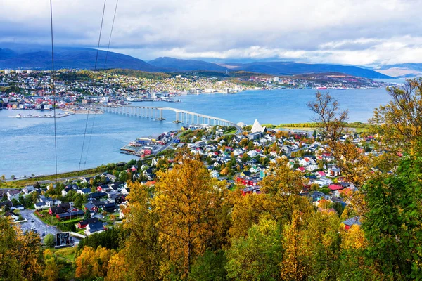 Tromso Norway September 2019 노르웨이 소마을의 아름다운 인기있는 북부가벼운 목적지 — 스톡 사진