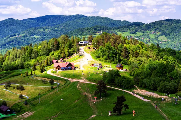 Gunung Palenica Angkat Ski Populer Taman Nasional Pieniny Pegunungan Carpathian — Stok Foto