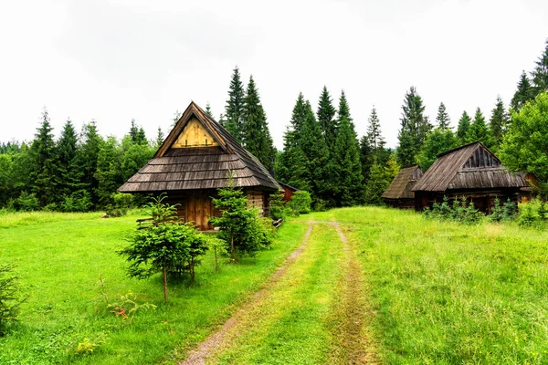 Shepherd Hut Het Poolse Tatra Mountains National Park Hutten Worden — Stockfoto