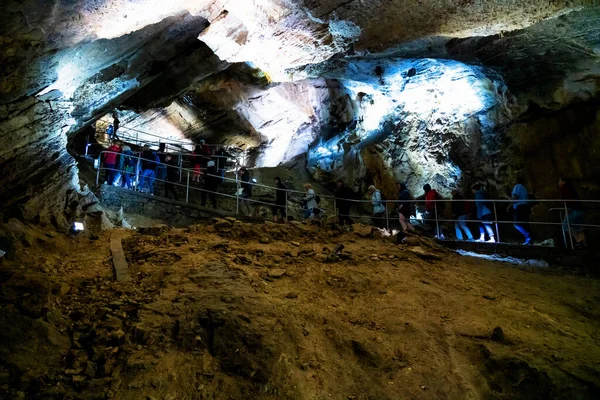 Галерея Белянская Пещера Восточная Часть Белянских Татр Словакии — стоковое фото