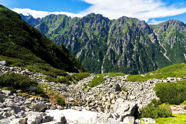 The High Tatras Mountains (Vysoke Tatry, Tatry Wysokie, Magas-Tatra), are a mountain range along the border of Slovakia in the Presov Region, and southern Poland in the Lesser Poland Voivodeship.