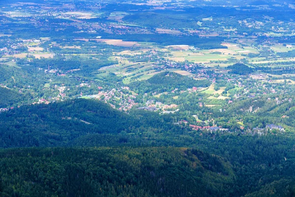 Vista Sentieri Escursionistici Karkonosze Krkonose Montagne Parco Nazionale Confine Con — Foto Stock