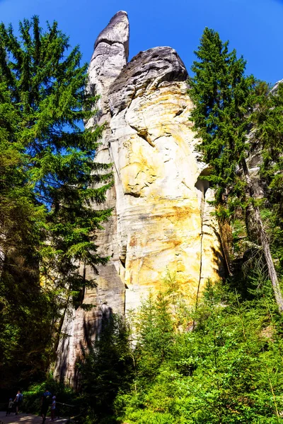 Národní Park Adršpaš Teplice Rock Město Pískovcových Skalních Štítů Formací — Stock fotografie