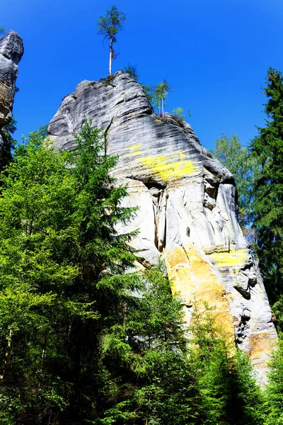 Εθνικό Πάρκο Adrspach Teplice Rock Town Sandstone Rock Κορυφές Και — Φωτογραφία Αρχείου