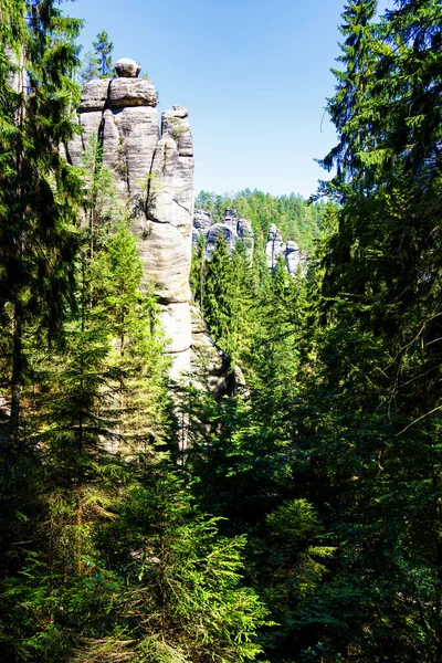 Εθνικό Πάρκο Adrspach Teplice Rock Town Sandstone Rock Κορυφές Και — Φωτογραφία Αρχείου