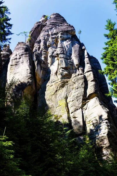Parque Nacional Adrspach Teplice Rock Cidade Arenito Picos Rocha Formações — Fotografia de Stock