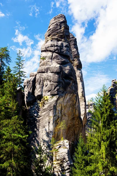 アドルスパッチテプリスナショナルパーク チェコ共和国における砂岩の岩峰と地層のロックタウン — ストック写真