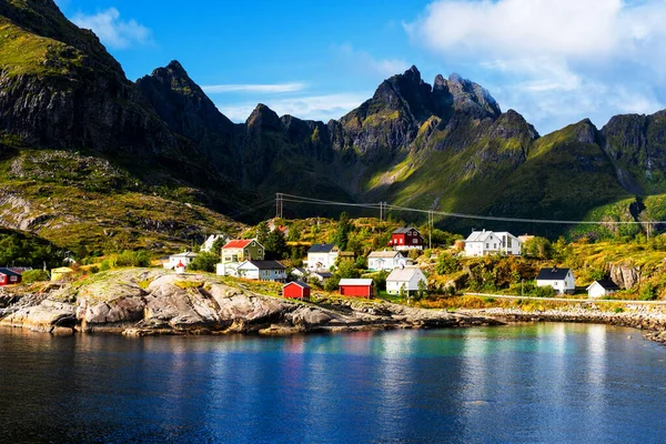 Vesnice Tind Reine Souostroví Lofoten Nordland Norsko Lofoten Oblíbenou Turistickou — Stock fotografie