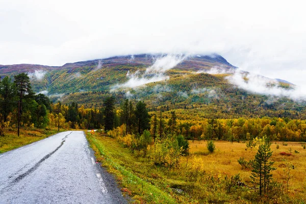 ノルウェー北部のタモク渓谷 タモクダレン 初秋の曇りの日 — ストック写真