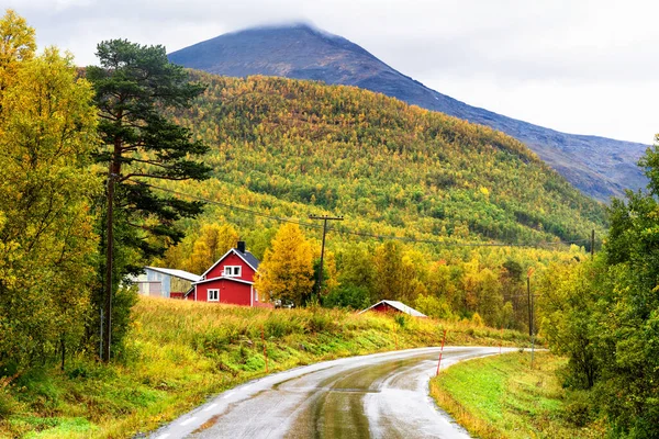 Norvég Faház Tamokdalen Völgyében Ilyen Típusú Kunyhókat Főleg Turisták Vagy — Stock Fotó