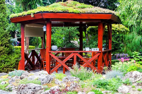 Mooi Decoratief Huis Paviljoen Zomer — Stockfoto