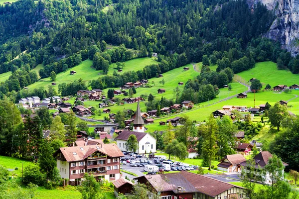 Lauterbrunnen Údolí Švýcarsku — Stock fotografie