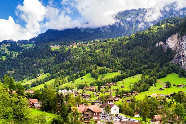 Lauterbrunnen Údolí Švýcarsku — Stock fotografie