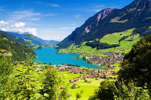 Lake Lungern Valley Brunig Pass Švýcarsko — Stock fotografie