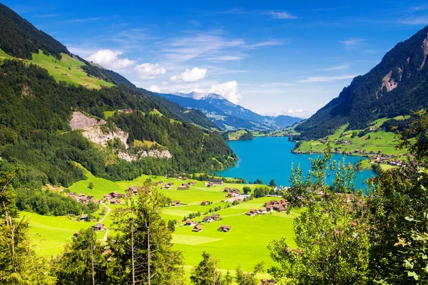 Lake Lungern Valley Brunig Pass Switzerland — Stock Photo, Image