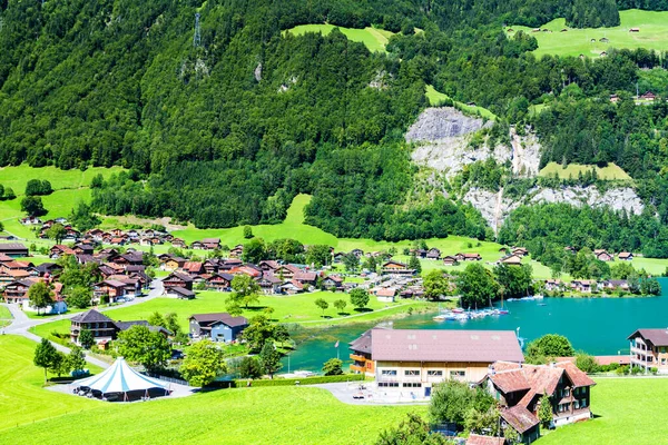 Jezioro Lungern Valley Brunig Pass Szwajcaria — Zdjęcie stockowe