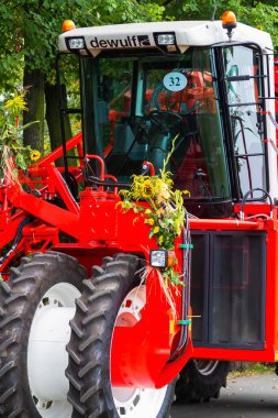 GOCZALKOWICE, POLAND - 14 EYLÜL: Havuçları sergi hasat festivali için birleştirin, Silezya, Polonya.