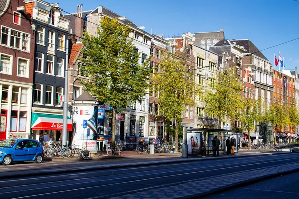 Amsterdam Países Bajos Noviembre Vista Una Las Calles Ámsterdam Noviembre —  Fotos de Stock
