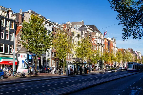 Amsterdam Países Bajos Noviembre Vista Una Las Calles Ámsterdam Noviembre —  Fotos de Stock