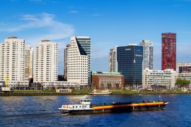 Rotterdam şehir manzarası. Hollanda 'da.