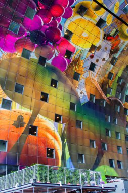 Blaak bölgesinde yer alan yeni Pazar Salonu 'nun içi. Hollanda 'da.