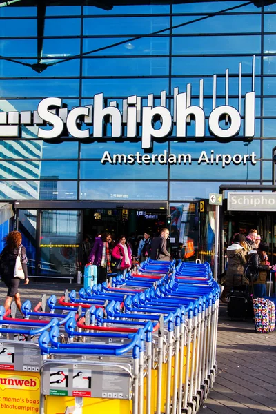 Amsterdam Niederlande November Der Haupteingang Des Flughafens Amsterdam Schiphol November — Stockfoto