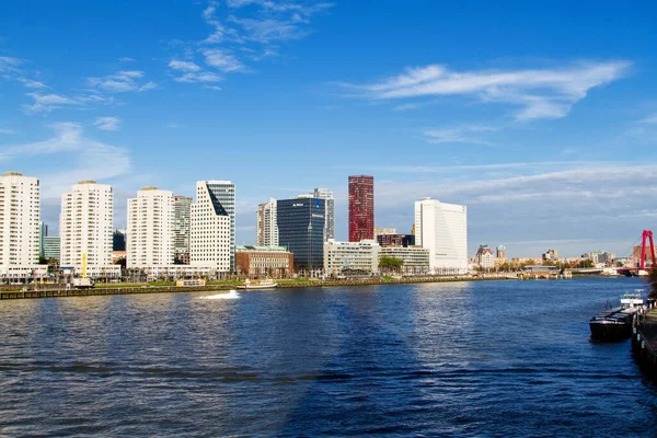 Paisaje Urbano Rotterdam Con Edificios Rascacielos Oficinas Fondo Países Bajos — Foto de Stock