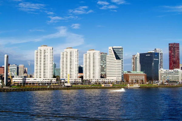 Paysage Urbain Rotterdam Avec Des Bâtiments Des Paysagistes Des Bureaux — Photo