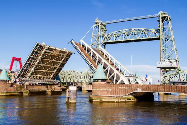 Draw Bridge Rotterdam Paesi Bassi — Foto Stock