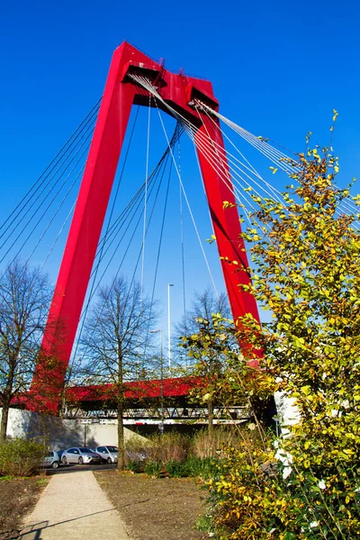 Ponte Willemsbrug Rotterdam Paesi Bassi — Foto Stock