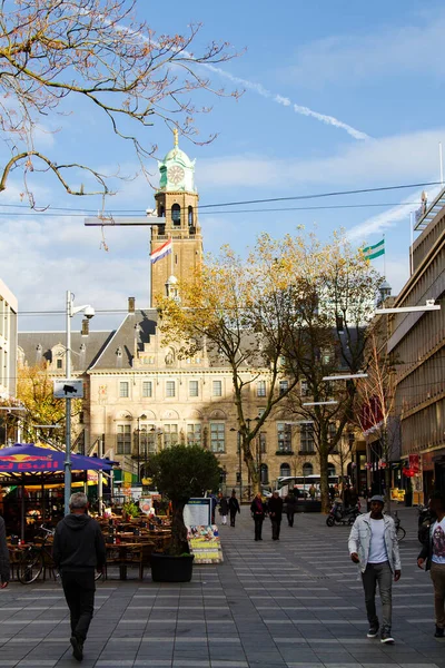 Rotterdam Nederländerna November 2014 Utsikt Över Torget Centrum Rotterdam November — Stockfoto