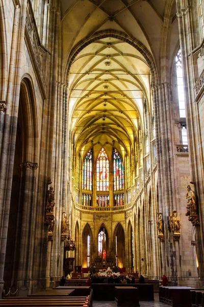 Prague Τσεχικη Δημοκρατια Νοεμβριου Εσωτερικό Του Καθεδρικού Ναού Του Αγίου — Φωτογραφία Αρχείου