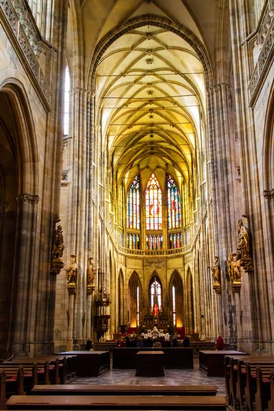 Praga Repubblica Ceca Novembre Interno Della Cattedrale San Vito Novembre — Foto Stock