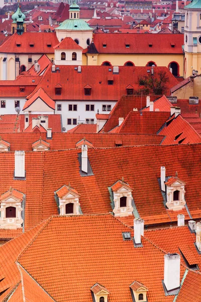 Vista Panoramica Praga Dal Castello Praga Hradczany Repubblica Ceca — Foto Stock