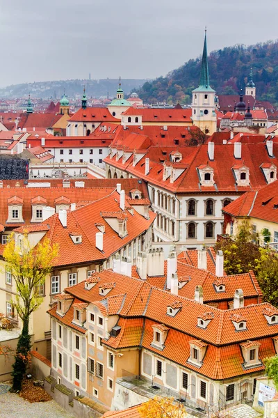 Prag Şatosu 'ndan panoramik manzara Hradczany, Çek Cumhuriyeti