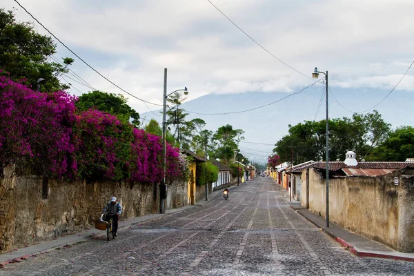Antigua Guatemala 2014 Pohled Koloniální Barevné Budovy Antigui Guatemala Antigua — Stock fotografie