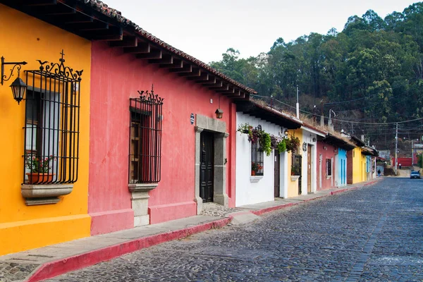 Edificios Coloniales Calles Adoquinadas Antigua Guatemala América Central — Foto de Stock