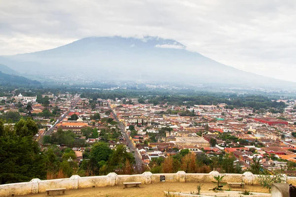 Vista Cerro Cruz Antígua Guatemala América Central Antígua Antiga Capital — Fotografia de Stock