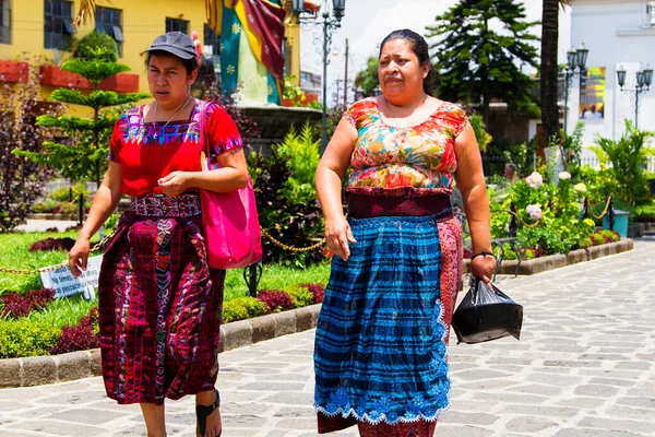 San Pedro Laguna Guatemala April Frauen Traditioneller Maya Kleidung San — Stockfoto