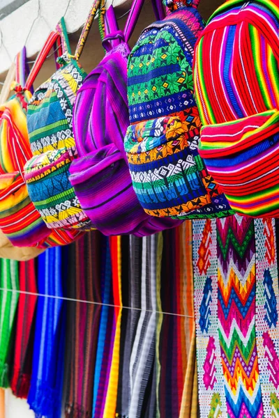 Handgestrickte Handtasche Aus Kleingeld Hergestellt Guatemala Mittelamerika — Stockfoto