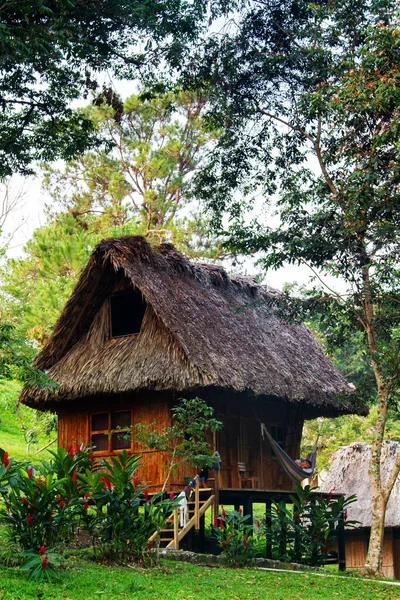 Typische Dschungellodge Lanquin Der Nähe Des Beliebten Semuc Champey Guatemala — Stockfoto
