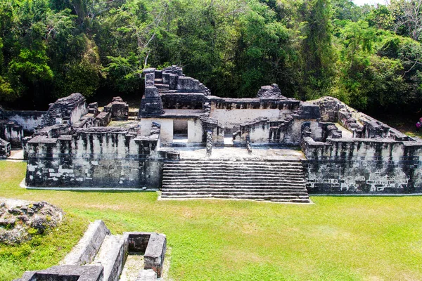 中美洲危地马拉Peten地区Tikal的玛雅金字塔 — 图库照片