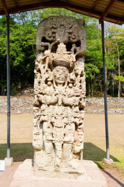 Copan Harabeleri, Honduras, Orta Amerika 'da Maya kalesi.