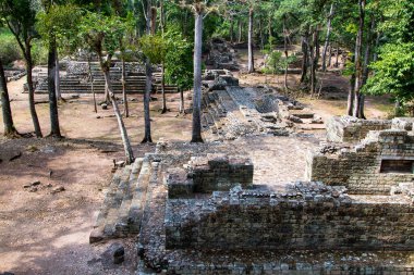Arkeolojik bölgede Copan Ruinas, Honduras, Orta Amerika