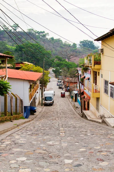 Auta Zaparkovaná Ulici Copan Ruinas Honduras Střední Amerika — Stock fotografie
